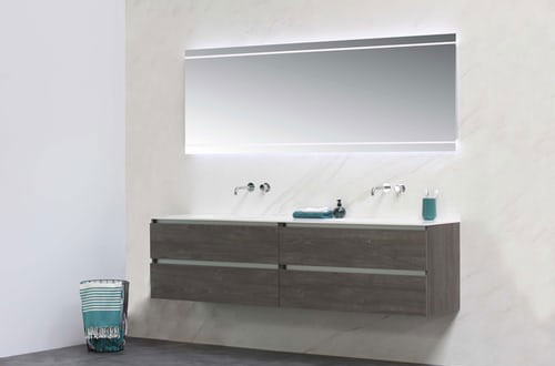 Bathroom basin, white rectangular, light Bathroom basin, white rectangular, light